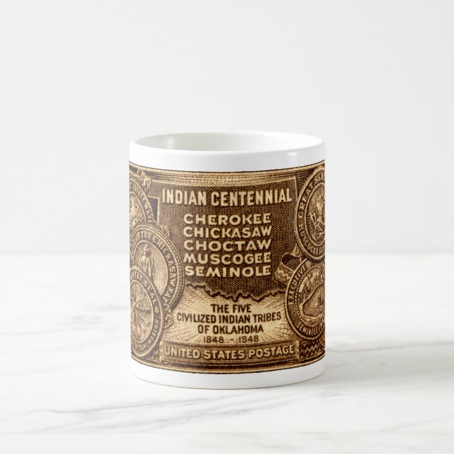 Taza De Café Sello centenario indio 1948 de Oklahoma (Centro)