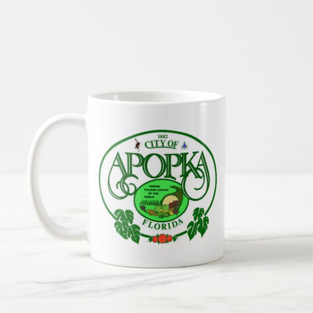 Taza De Café Sello de Apopka, Florida (Izquierda)