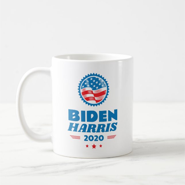 Taza De Café Sello de bandera Biden Harris 2020 (Izquierda)