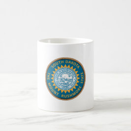 Taza De Café Sello de Bandera de Dakota del Sur
