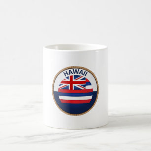 Taza De Café Sello de bandera de Hawaii