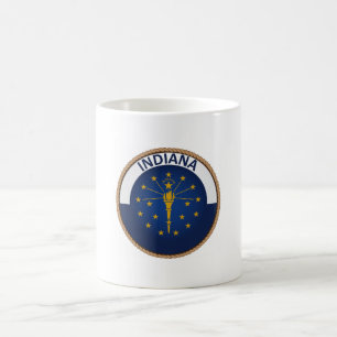 Taza De Café Sello de bandera de Indiana