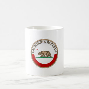 Taza De Café Sello de bandera del estado de California