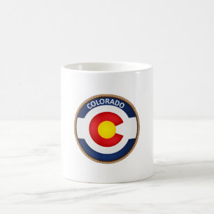 Taza De Café Sello de Bandera del Estado de Colorado