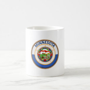 Taza De Café Sello de bandera del estado de Minnesota