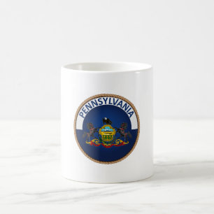 Taza De Café Sello de Bandera del Estado de Pensilvania