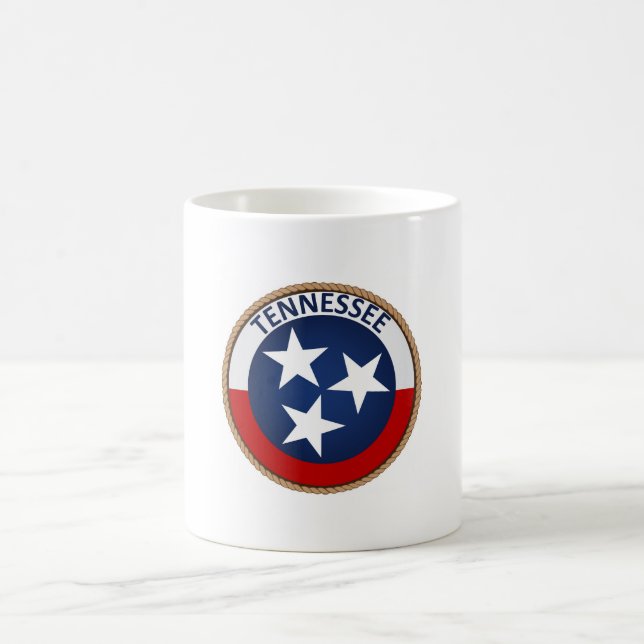 Taza De Café Sello de bandera del estado de Tennessee (Centro)