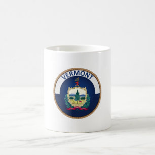 Taza De Café Sello de Bandera del Estado de Vermont