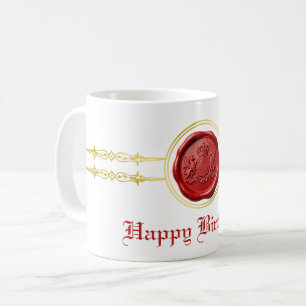Taza De Café Sello de Cera - Corona y Estandarte del Crest de G
