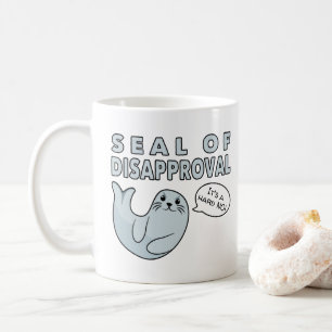 Taza De Café Sello de desaprobación del sello gracioso