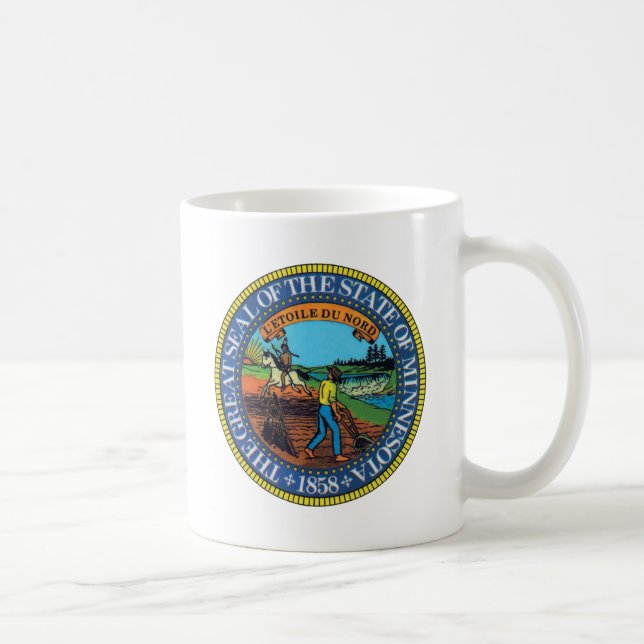 Taza De Café Sello de estado de Minnesota (Derecha)