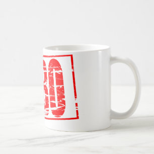 Taza De Café Sello de goma rojo de primeros auxilios