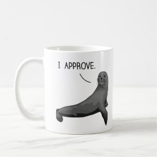 Taza De Café Sello de la aprobación