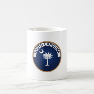 Taza De Café Sello de la bandera de Carolina del Sur
