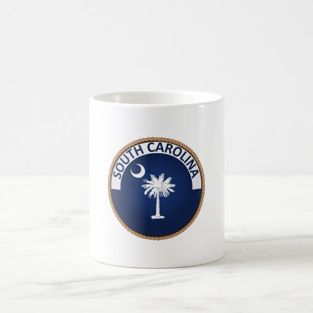 Taza De Café Sello de la bandera de Carolina del Sur (Centro)
