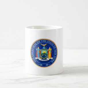 Taza De Café Sello de la bandera de Nueva York