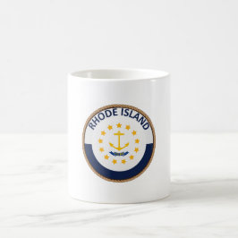 Taza De Café Sello de la bandera de Rhode Island