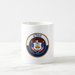 Taza De Café Sello de la bandera de Utah