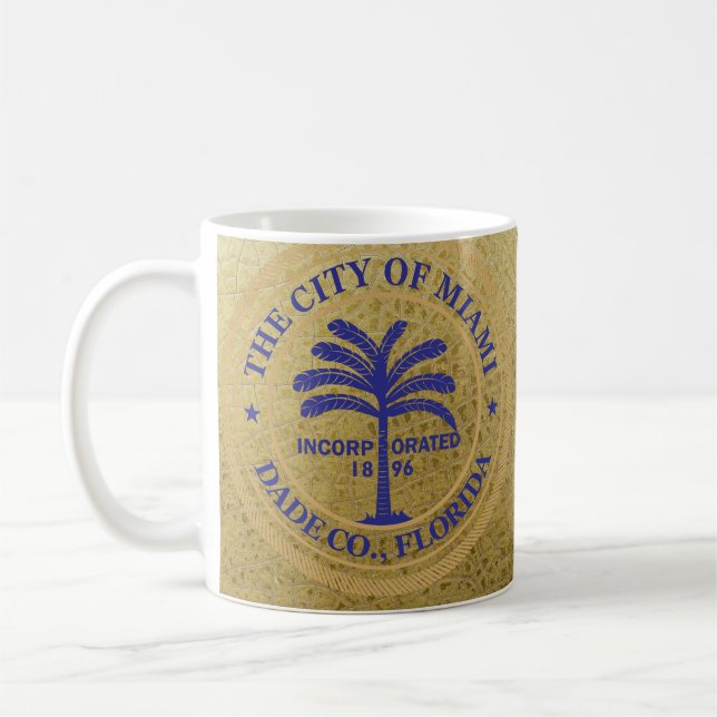 Taza De Café Sello de la ciudad de Miami (Izquierda)