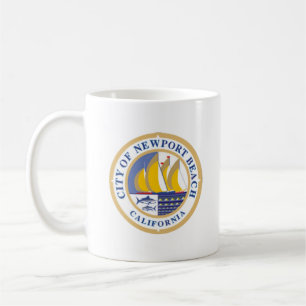 Taza De Café Sello de la ciudad de Newport Beach, California