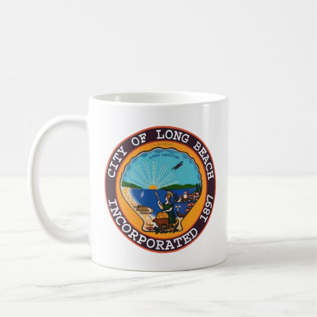 Taza De Café Sello de Long Beach, California (Izquierda)