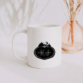 Taza De Café Sello de Naturaleza con Monograma | Nombre Persona