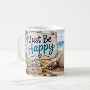 Taza De Café Sello de Playa Feliz Seal Beach