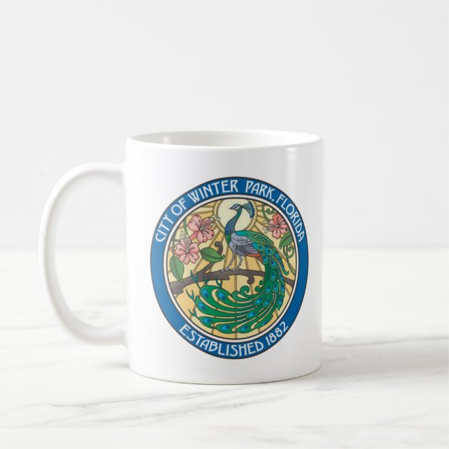 Taza De Café Sello de Winter Park, Florida Coffee Mug (Izquierda)