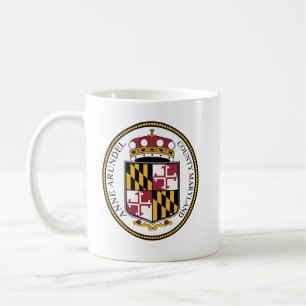 Taza De Café Sello del condado de Anne Arundel, MD