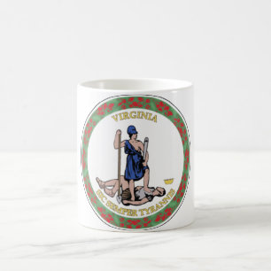 Taza De Café Sello del estado de Virginia