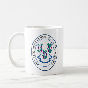 Taza De Café Sello estatal de Connecticut, EE. UU.