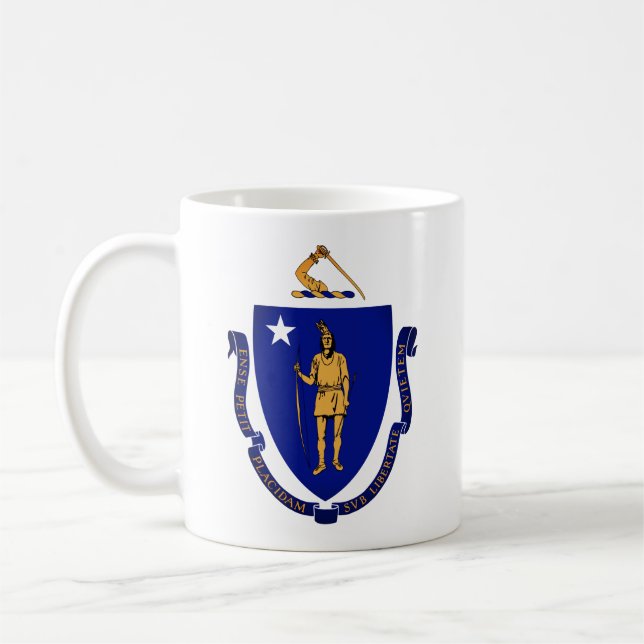 Taza De Café Sello estatal de Massachusetts (Izquierda)