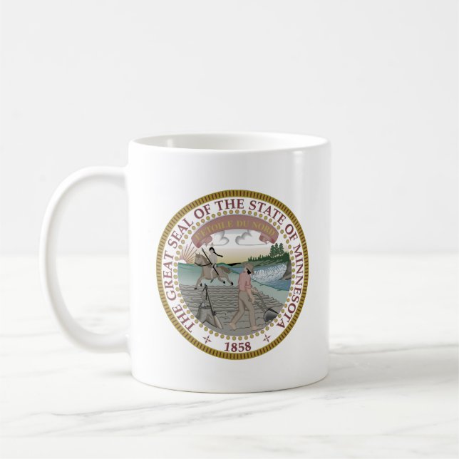 Taza De Café Sello estatal de Minnesota (Izquierda)