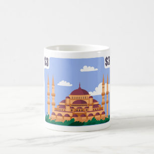 Taza De Café Sello postal de la mezquita