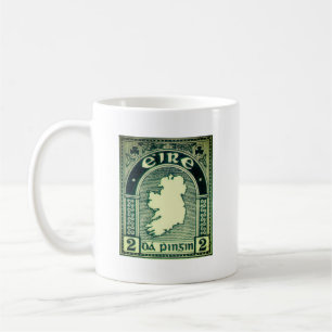 Taza De Café Sello postal vintage de Irlanda, 1922