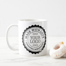 Taza De Café Sello - TU TEXTO Y LOGO 3