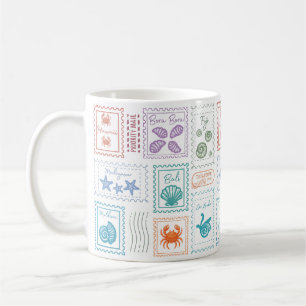 Taza De Café Sellos de correo de viaje