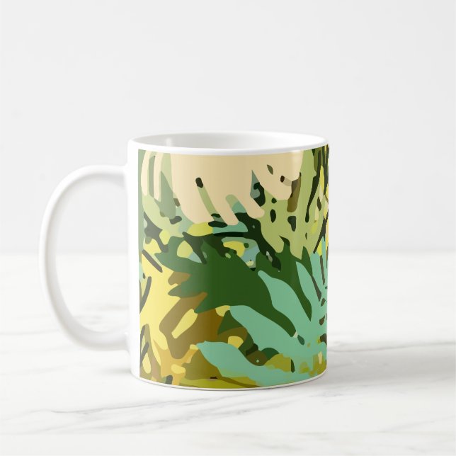 Taza De Café Selva de hojas tropicales (Izquierda)