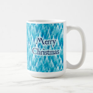 Taza De Café Selva fractal azul - Cuadros de papel para Navidad