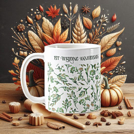 Taza De Café Selva primaveral deja flores silvestres en anivers
