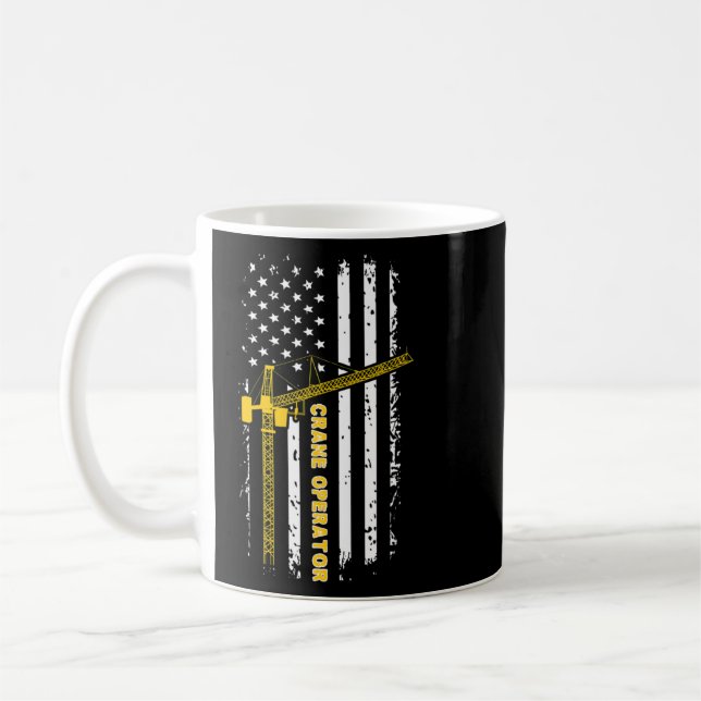 Taza De Café Semana del controlador de grúa de la bandera estad (Izquierda)