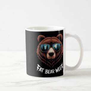 Taza De Café Semana Del Oso Grasoso Retro Oso Sombrillas Natura