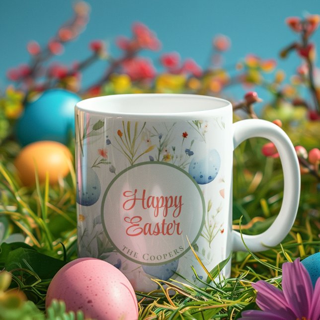 Taza De Café Semana Santa | Nombre personalizado | Floral (Subido por el creador)
