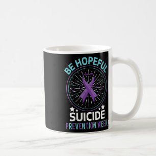 Taza De Café Semana Verde azulada y am de prevención del suicid