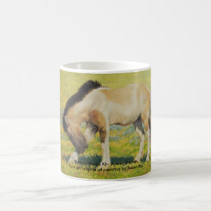Taza De Café Semental mongol de los jóvenes del caballo #3-