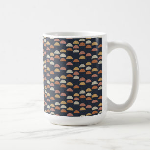 Taza De Café Semi modelo geométrico del círculo