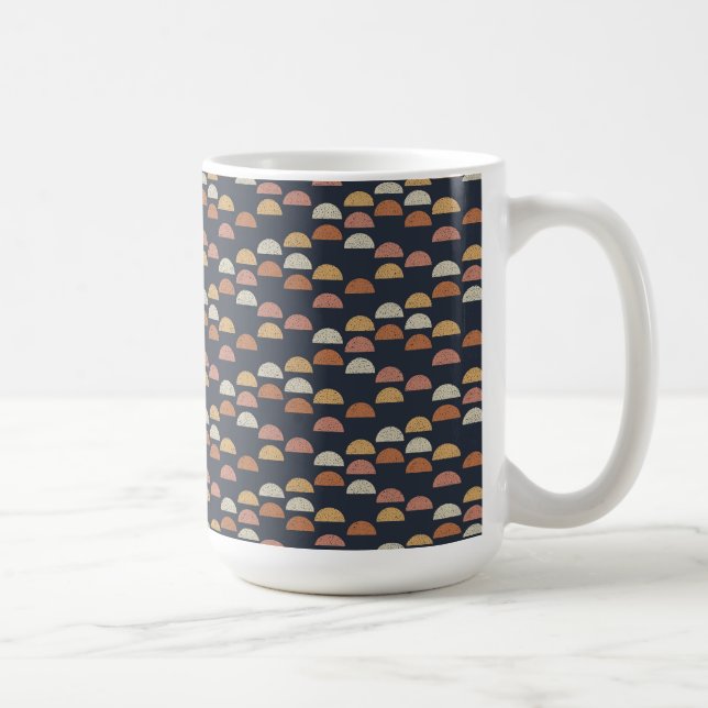 Taza De Café Semi modelo geométrico del círculo (Derecha)