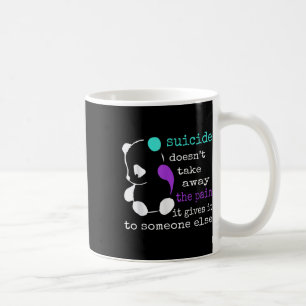 Taza De Café Semicolón de dolor suicida regalo de prevención de