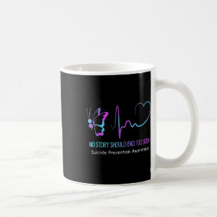 Taza De Café Semicolón de sensibilización sobre prevención del