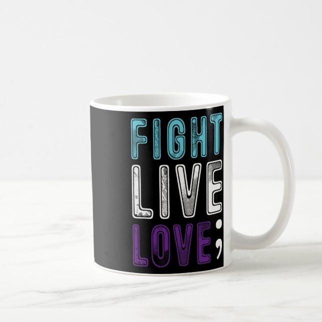 Taza De Café Semicolón Esperanza Concienciación Sobre El Suicid (Derecha)